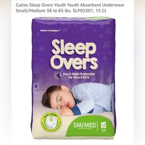 Cuties Sleep Overs Youth Absorbent Underwear